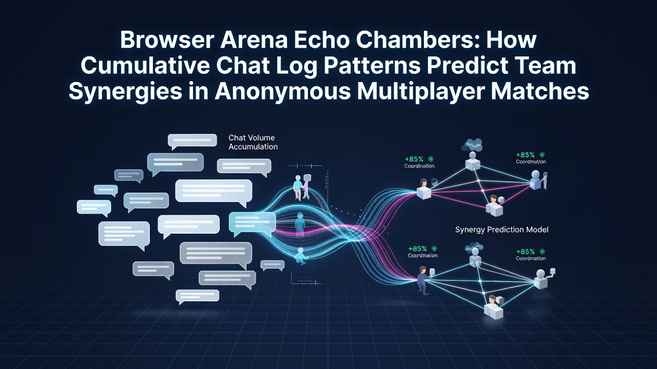 Visualization of chat log patterns forming echo chambers in anonymous browser arena matches