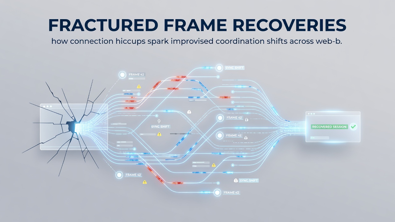 Team members in a web multiplayer challenge using improvised signals to recover from network instability