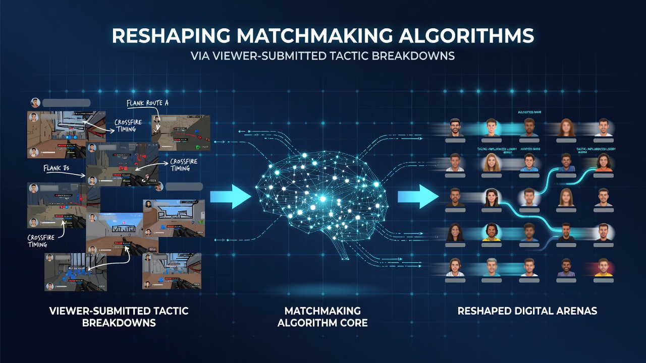 Viewer tactic submissions feeding into matchmaking data streams in anonymous digital arenas