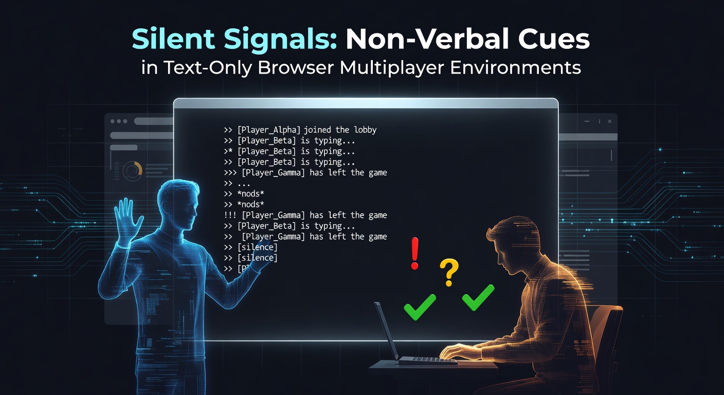 Players exchanging messages in a text-only browser multiplayer game interface showing timing patterns and punctuation styles