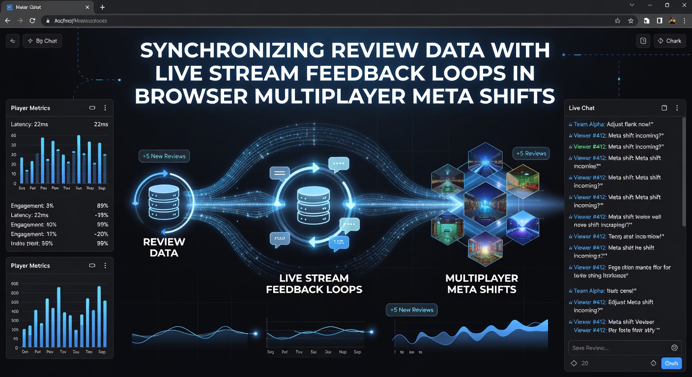 Visualization of review data syncing with live stream analytics to track meta shifts in browser multiplayer games