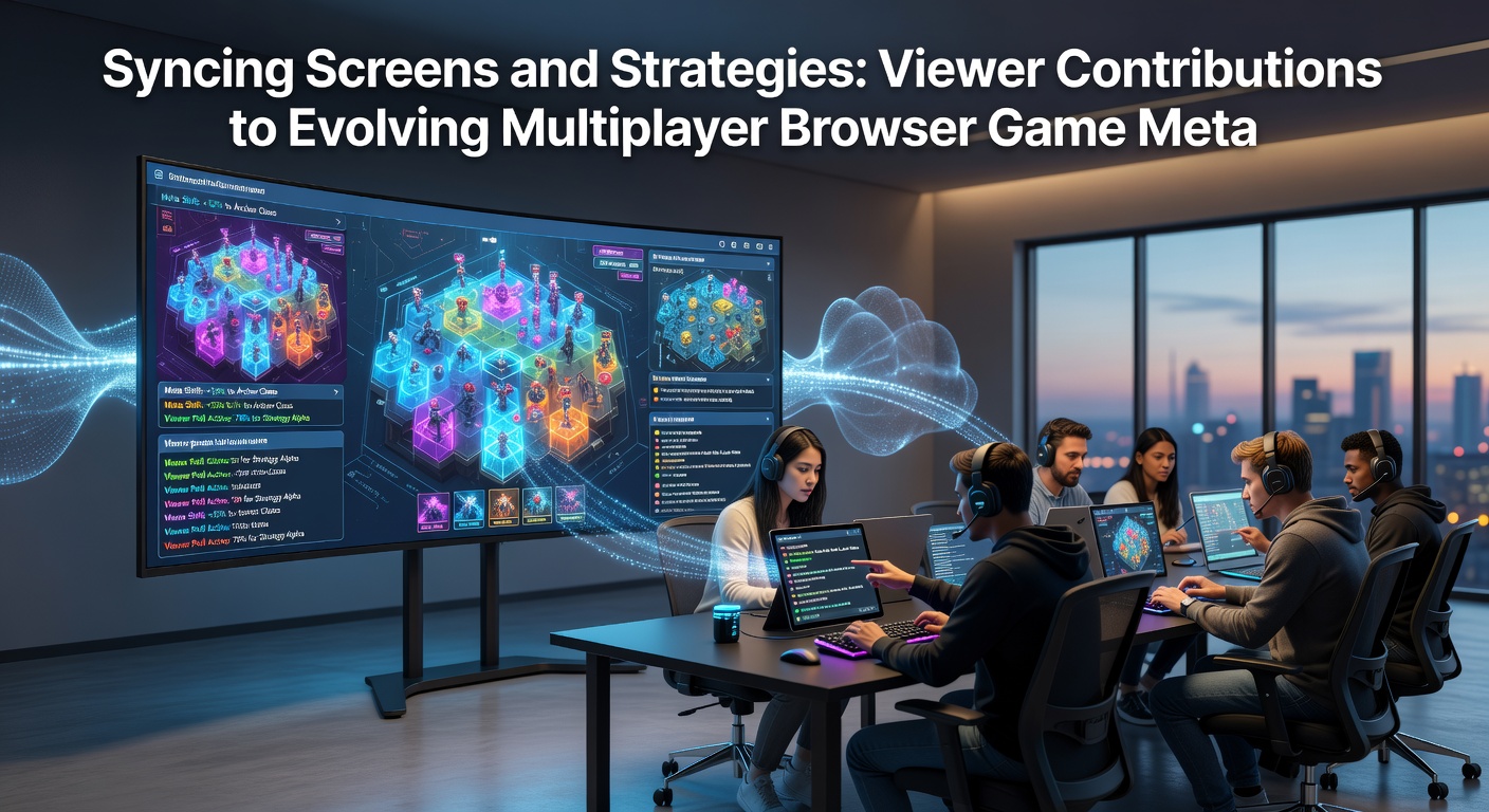 Players and viewers coordinating strategies across synced browser game interfaces in a live session