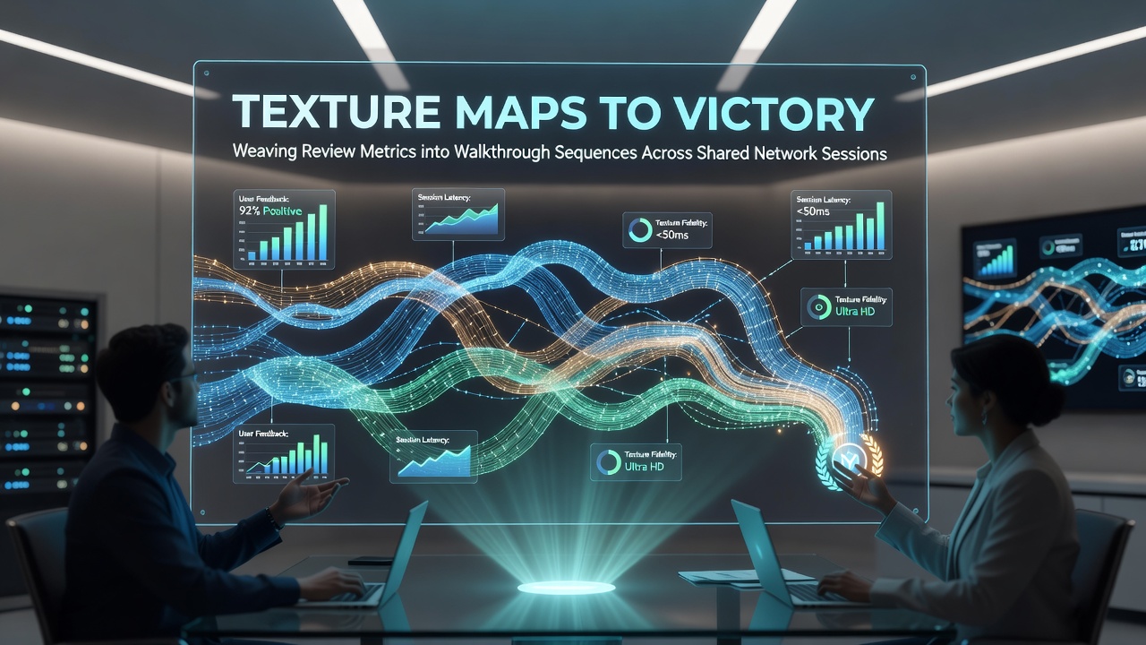 Browser game interface showing shared walkthrough sequences with overlaid review metrics in a multiplayer network session